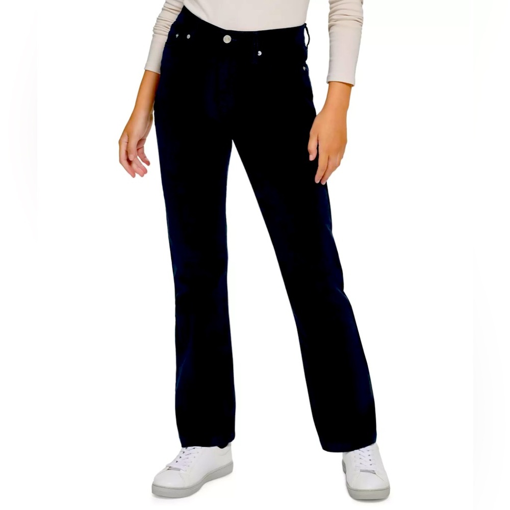 CALVIN KLEIN Women's Black Stretch Corduroy Jeans Size 12